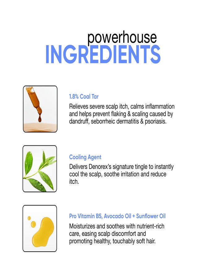 Denorex Advanced Relief Severe Itch AntiDandruff Shampoo & Conditioner, Formulated with Menthol to Relieve Scalp Irritation, 10oz - Image 5